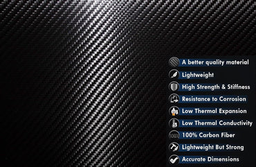High-Strength Structural Plate 3K Full Carbon Fiber Sheet 300mm x 200mm (2mm thickness)