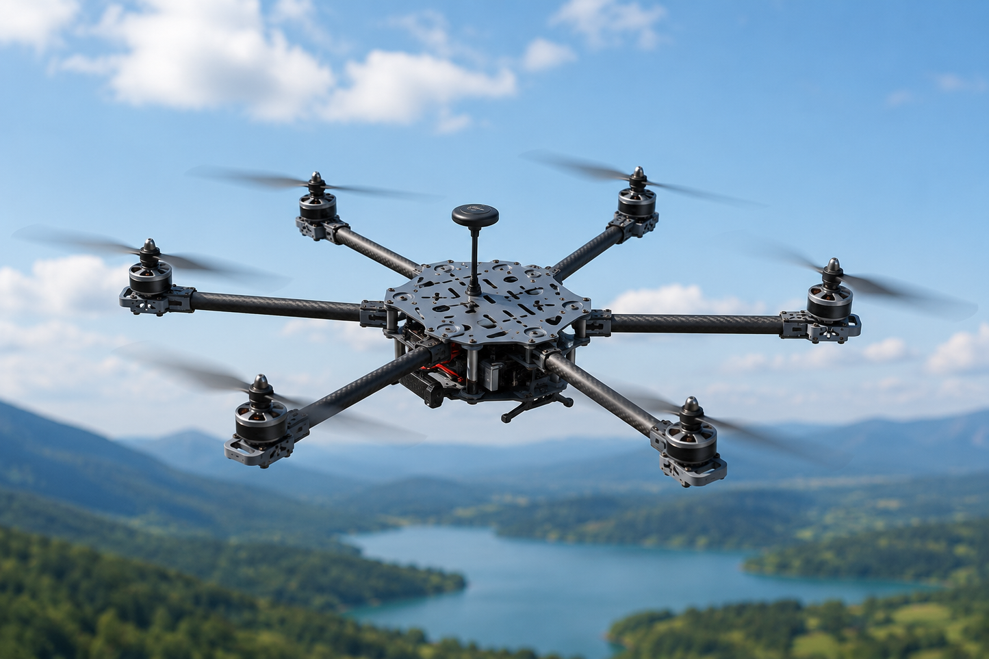 HTX614 Hexacopter 6-Axis 14 Inch Carbon Fiber Frame Kit – Heavy Lift FPV Drone Frame