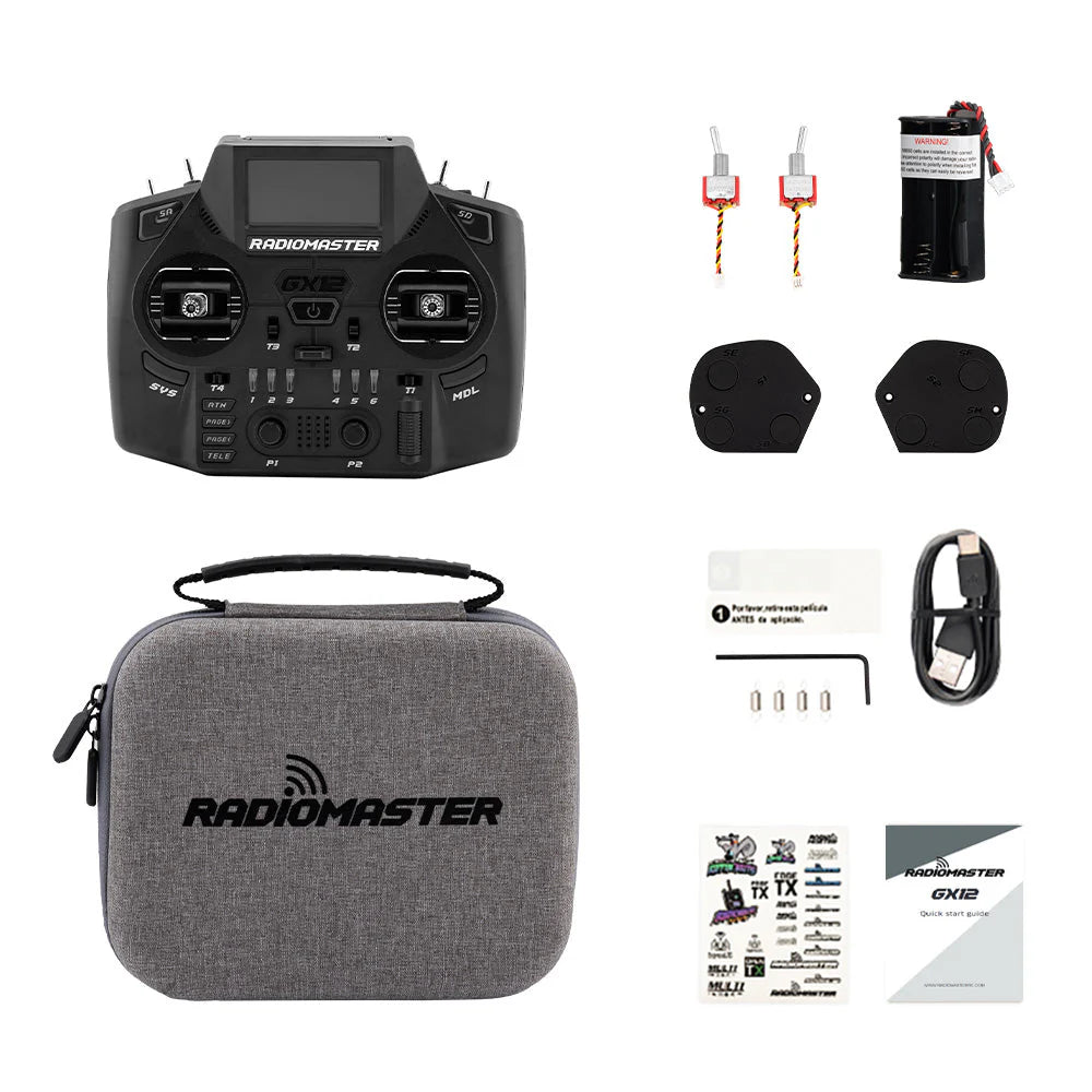 RadioMaster GX12 ELRS M2 – High Performance ExpressLRS FPV Drone Radio Controller