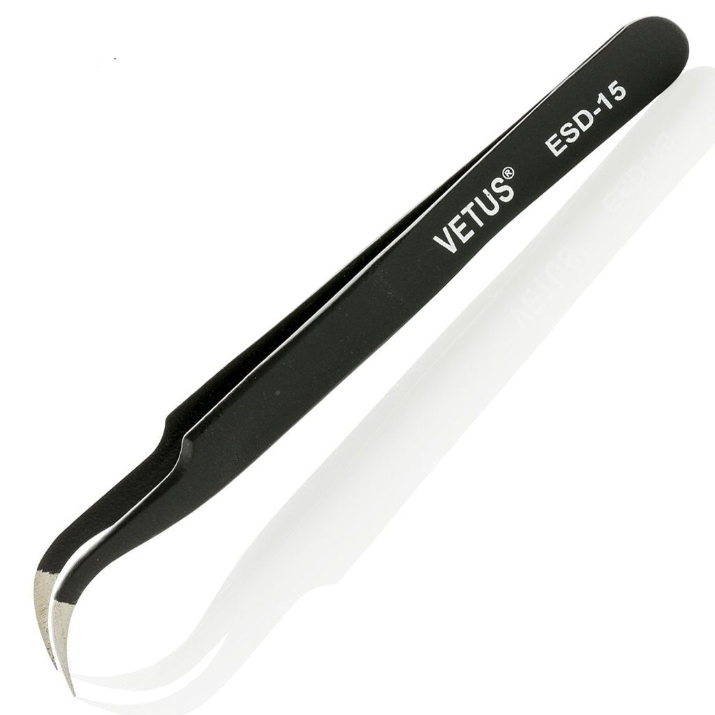 Precision Tweezers Set – Stainless Steel Anti-Static Fine Tip Tweezer for Electronics, PCB Repair & DIY Use