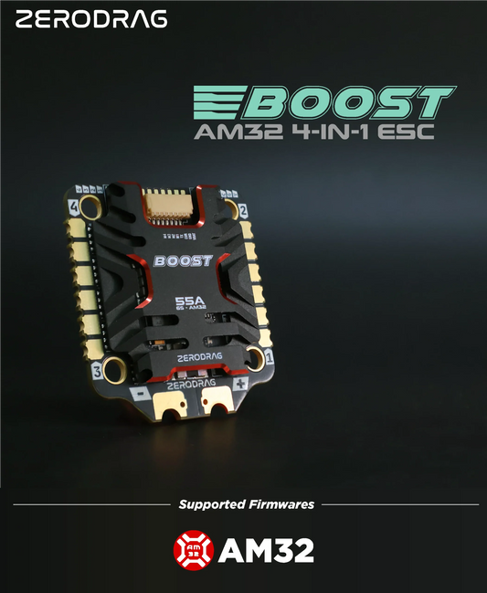 Zerodrag Boost AM32 55A 4-in-1 ESC with 12-Month Warranty – Made in India
