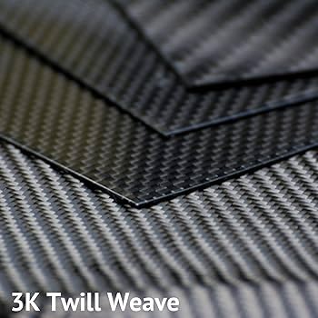 High-Strength Structural Plate 3K Full Carbon Fiber Sheet 300mm x 200mm (2mm thickness)