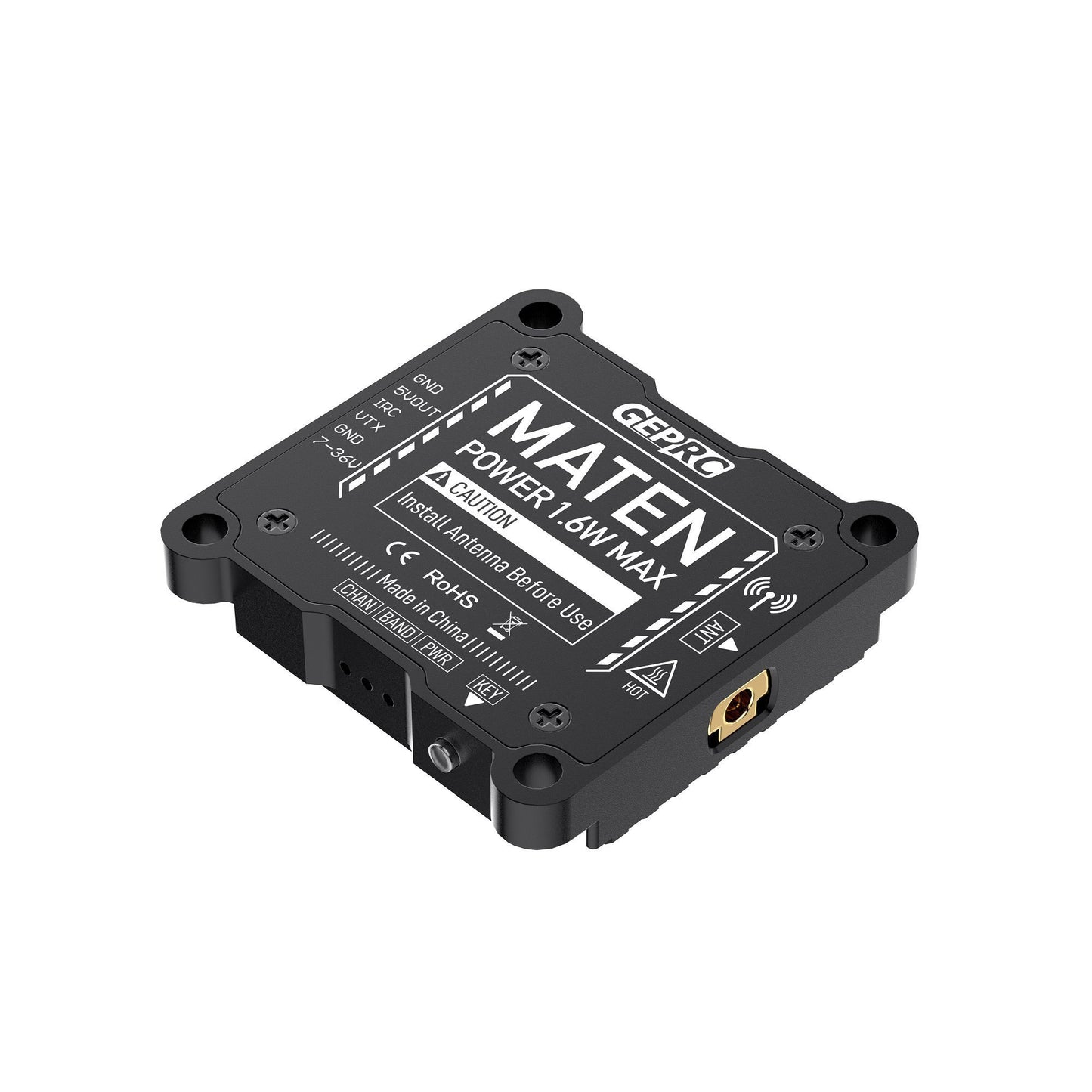 GEPRC MATEN 5.8G 1.6W VTX – High Power FPV Video Transmitter for Long Range Drones