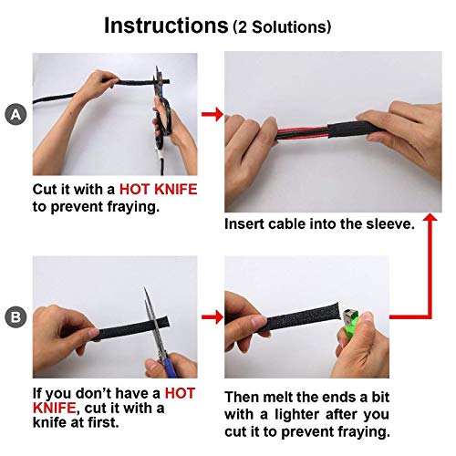 12MM HST Nylon Braided Cable Sleeve – Wire Protection Sleeve for FPV Drone & Electronics