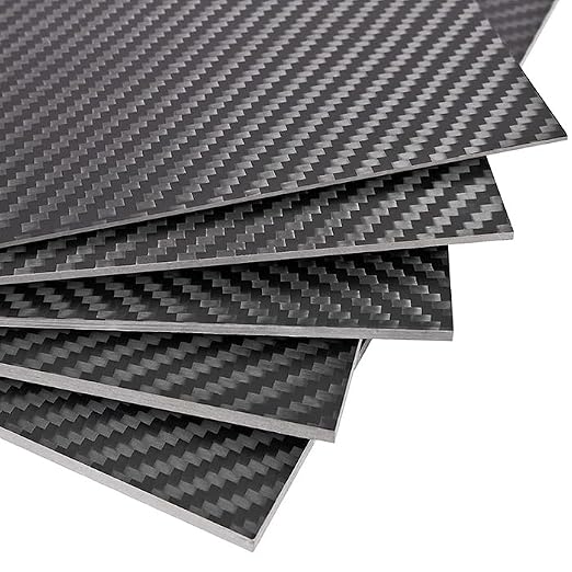 High-Strength Structural Plate 3K Full Carbon Fiber Sheet 300mm x 200mm (2mm thickness)