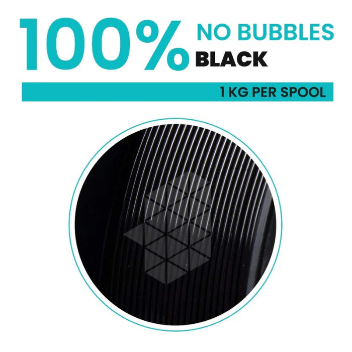 PLA+ 3D Printer Filament 1.75mm – Black High Strength Tough PLA+ Printing Material