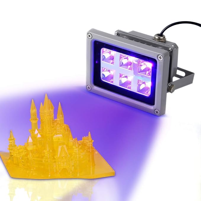 UV Curing Light for Resin 3D Printing – High Power UV Lamp for Fast Curing SLA/DLP Models & UV Resin Projects