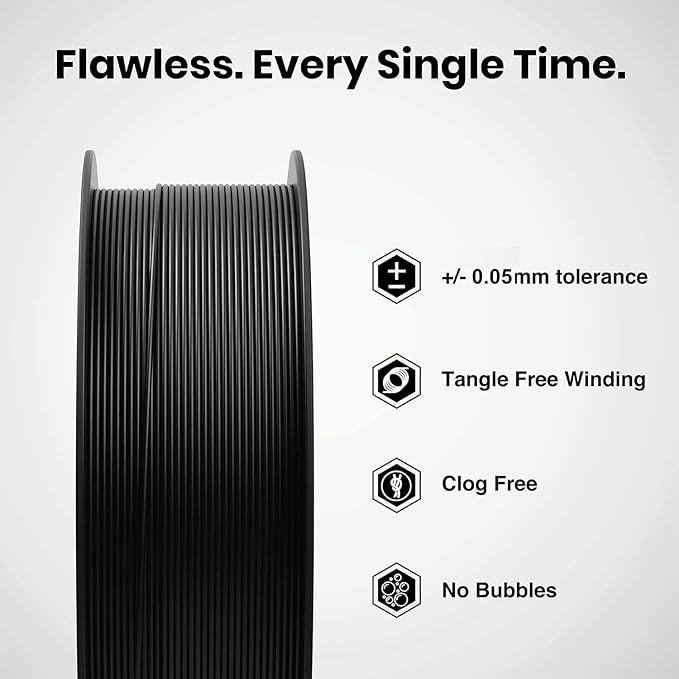 Numakers PETG Carbon Fiber 3D Printer Filament – Strong High-Performance CF Reinforced Printing Material 1.75mm