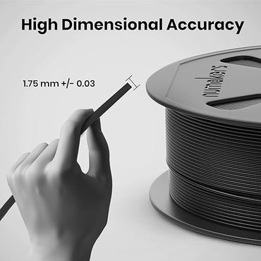 Numakers PLA+ 3D Printer Filament 1.75mm – Pitch Black High Strength Tough Printing Material