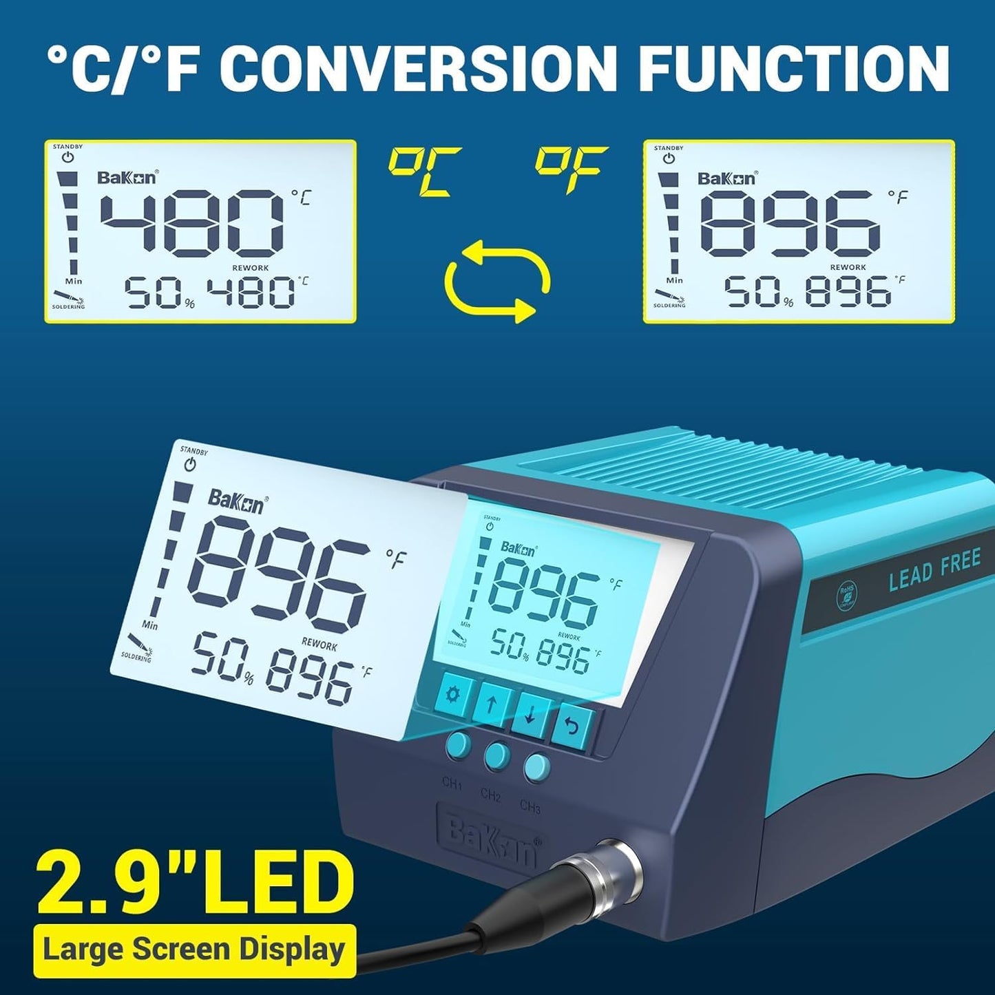 Digital Soldering Station – Adjustable Temperature Soldering Iron Station for Electronics, PCB Repair & DIY Work