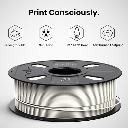 Numakers PLA+ 3D Printer Filament 1.75mm – White High Strength Tough PLA+ Printing Material