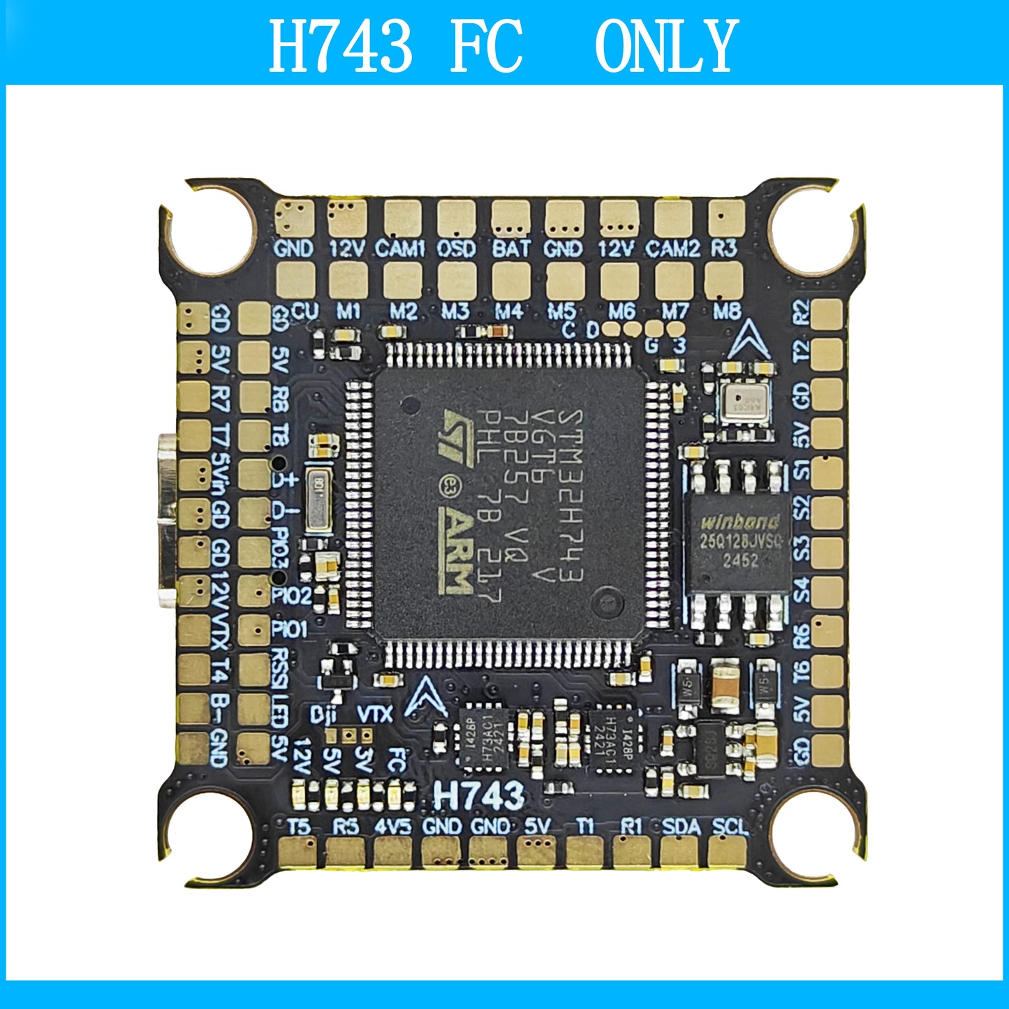 DAKEFPV H743 + BX70A V2 Stack 30x30 STM32H743 Flight Controller 70A ESC for FPV Drones