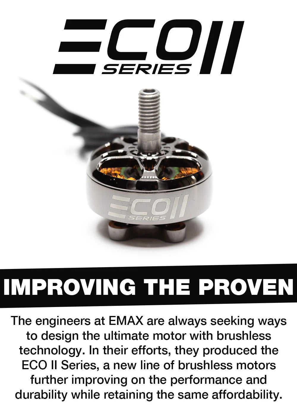 Emax ECO II Series 2807 3-6S 1300KV Brushless Motor