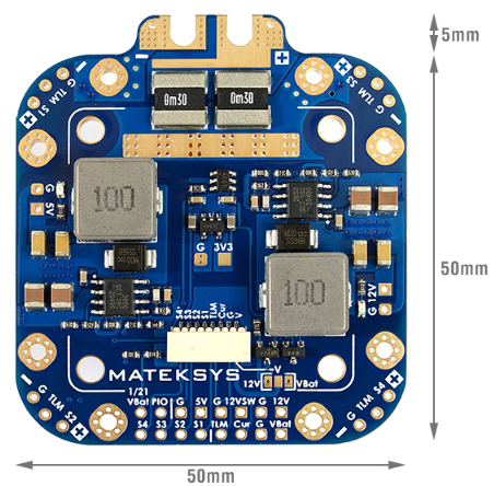 MatekSys PDB FC Hub 12S V2 – Power Distribution Board for FPV & RC Drone