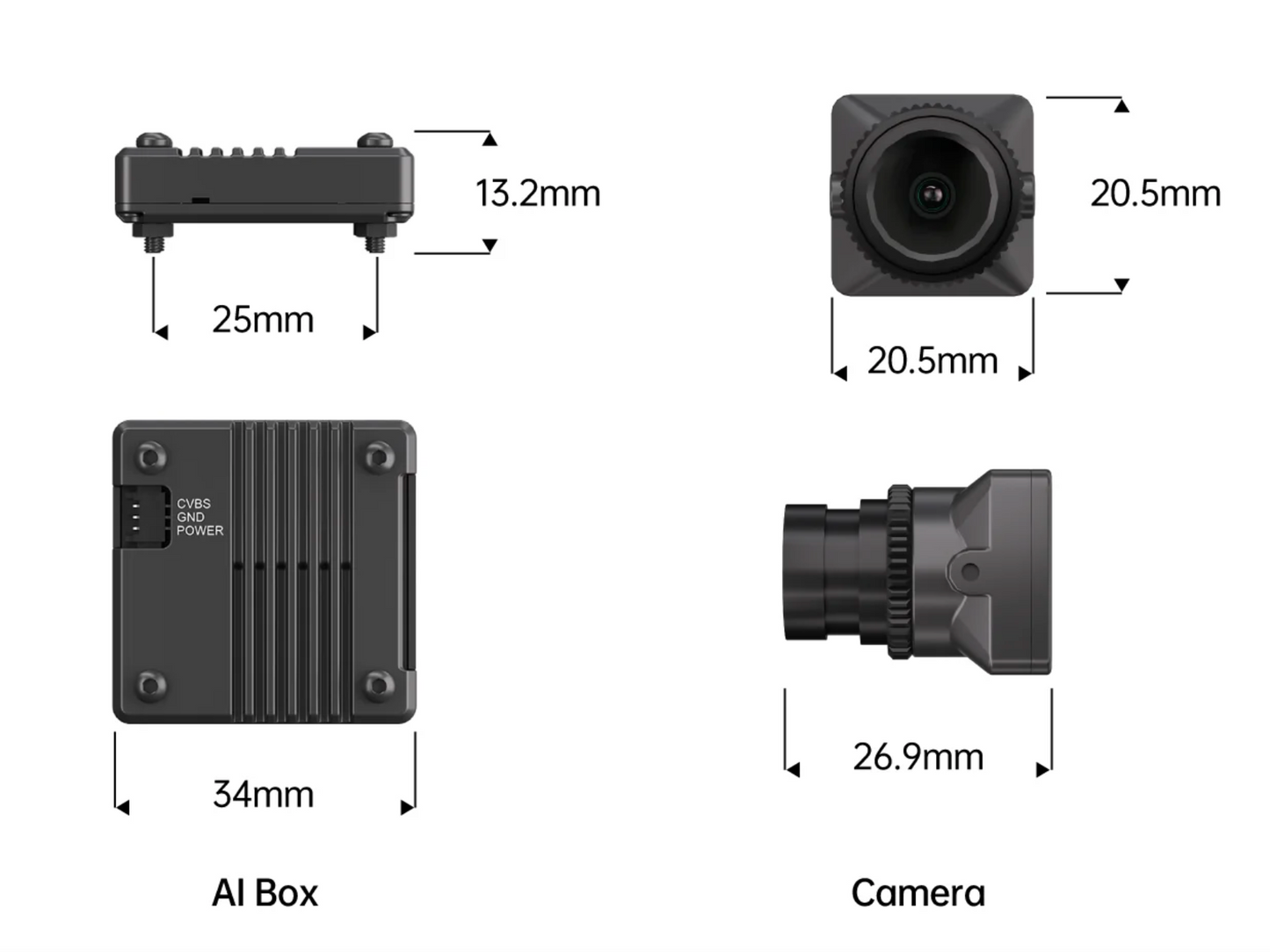 Zoom CaddxFPV Infra V2 Camera - Best For AI Night Vision Enhancement
