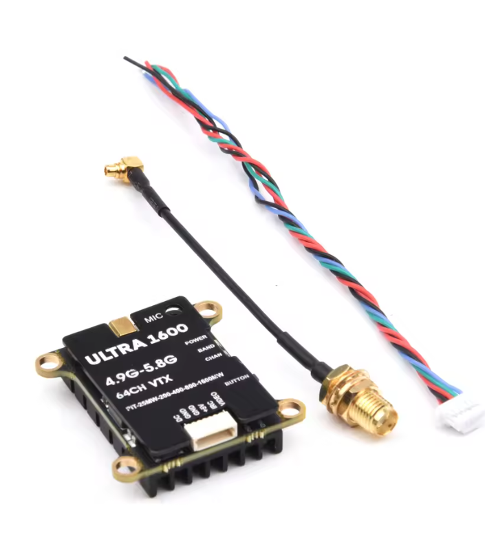 Ultra 1W6 4.9G-5.8GHZ 64CH 1600mW 1.6W / 2.5W Adjustable FPV VTX 7-36V Transmitter for RC FPV Drone Long Range Frame Quadcopter
