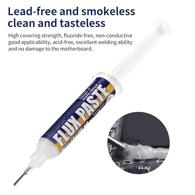 soldering Flux Paste 10mL Syringe – Lead-Free SMD/BGA Micro Soldering Flux