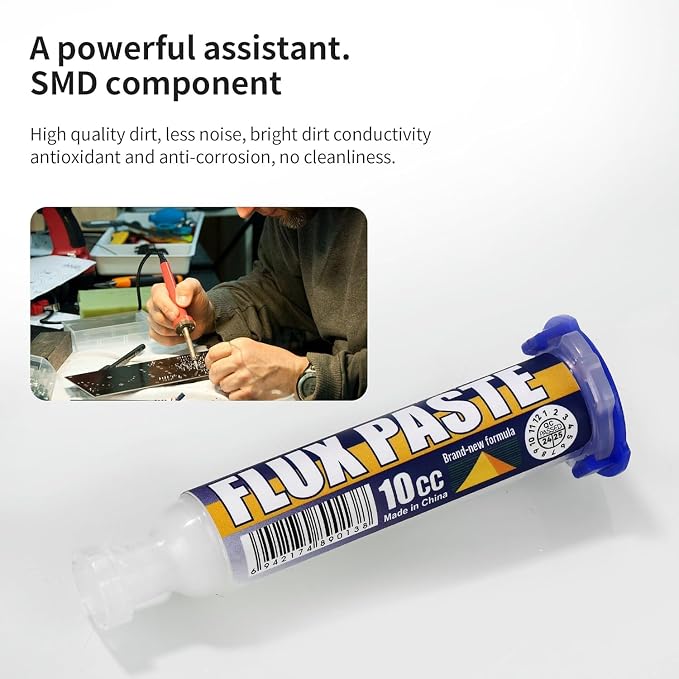 soldering Flux Paste 10mL Syringe – Lead-Free SMD/BGA Micro Soldering Flux