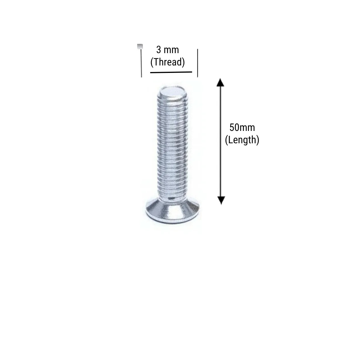 High Strength Steel M3 x 50mm Button Head Screw for Drone, Robotics & Electronics