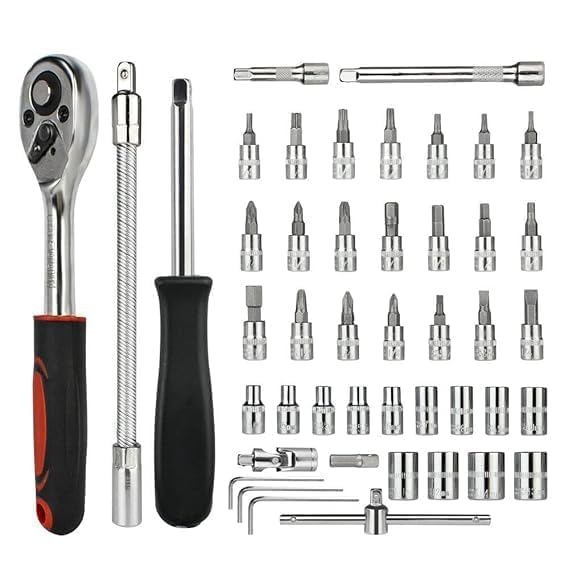 Tools Kit Box Screwdriver & Socket Set Multi Purpose Tool Case (Set of 46 Piece)-Portable Repair Tool Set for repairing work