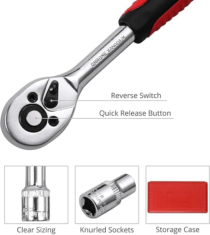 Tools Kit Box Screwdriver & Socket Set Multi Purpose Tool Case (Set of 46 Piece)-Portable Repair Tool Set for repairing work